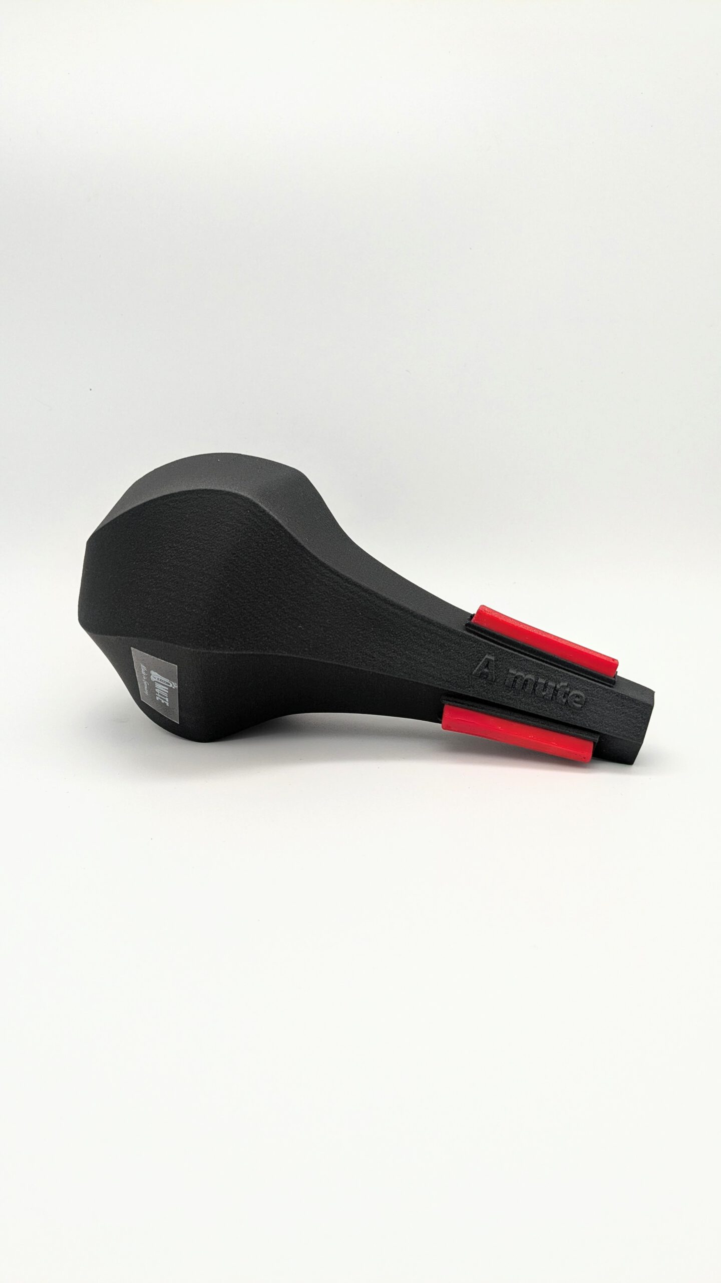 Trumpet mute Straight M1 rear view - 3D-printed A-Mute mute for trumpet made of carbon fibre material
