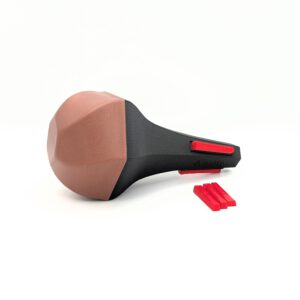 Trumpet mute Copper Straight M1 - detailed view of the replaceable rubber pads for a secure hold in the bell